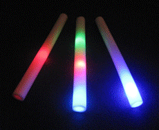 Multi-coloured LED Foam Stick