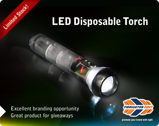 FirewaterLight.net >> LED Disposable Torch